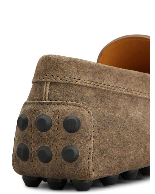 Tod's Brown Gommino Leather Loafers for men