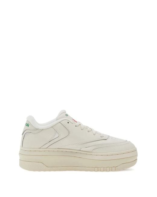 Reebok White Club C Extra Platform Leather Sneakers