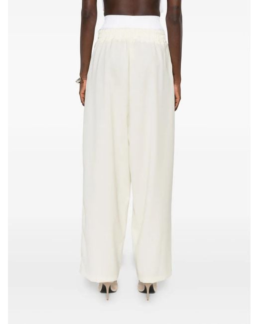Vestiaire d'un Oiseau Libre White Elastic-Waistband Trousers