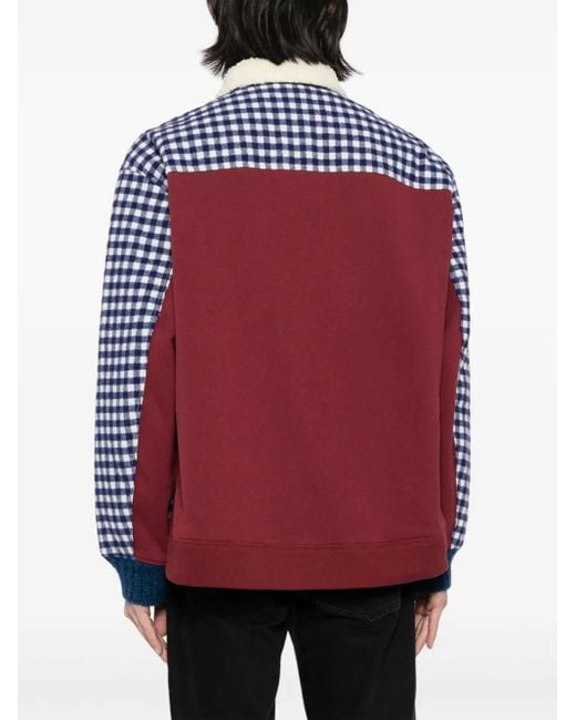 Undercover Blue Gingham-Check Flannel Shirt Jacket for men