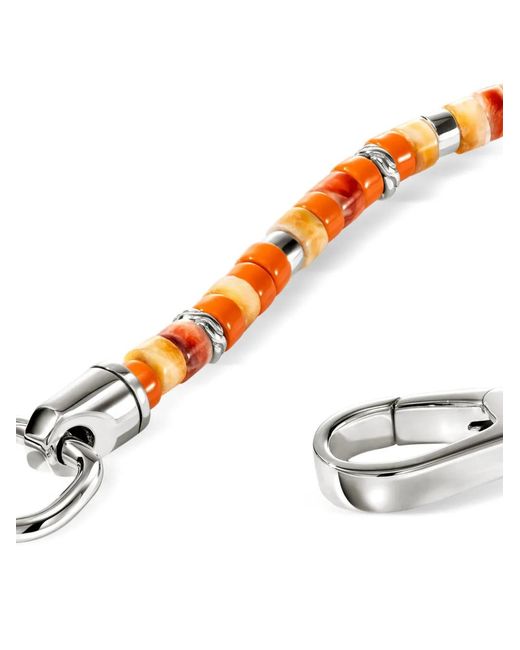 John Hardy White Sterling Heishi Chain Bracelet for men