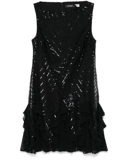 Ralph Lauren Black Sequined Mini Dress