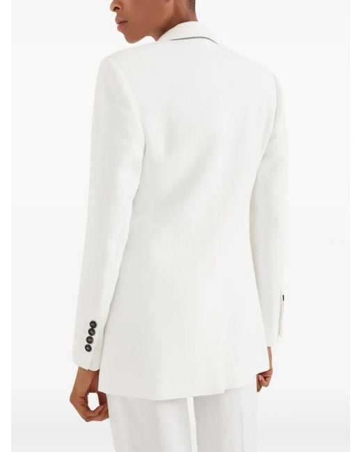 Brunello Cucinelli White Blazer