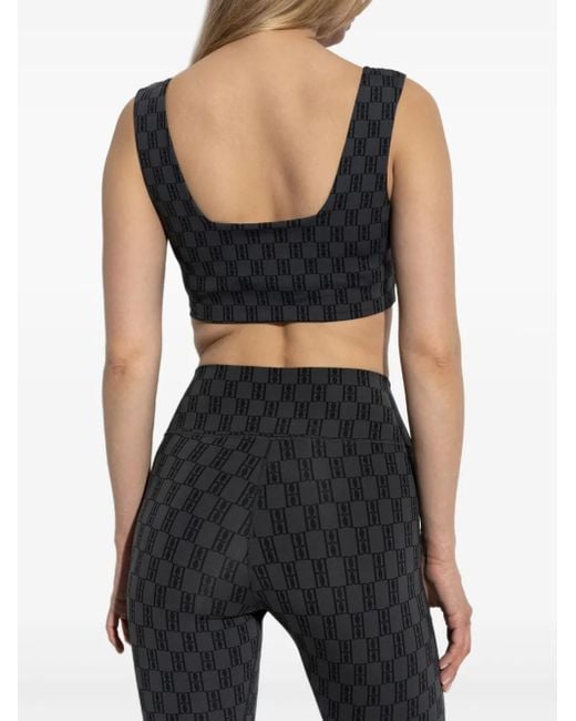 By Malene Birger Braga Cropped Top Met Monogram in het Black