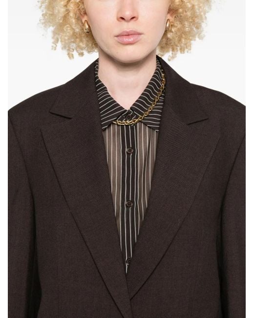 Low Classic Blazer Met Enkele Knoop in het Black