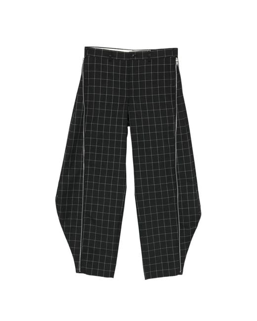 Comme des Garçons メンズ ブラック チェック パンツ Comme des Garçons メンズ ブラック チェック パンツ