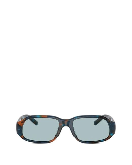 DIESEL Blue Lunettes De Soleil À Monture Rectangulaire