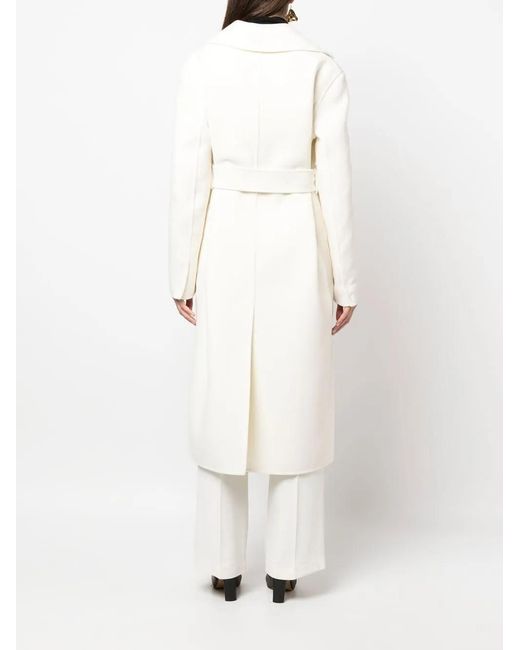 Abrigo Con Botones Y Cinturón Jil Sander de color White