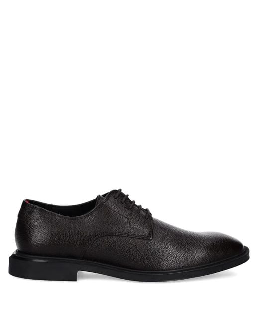HUGO Gryff Leren Veterschoenen Met Textuur in het Black voor heren