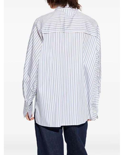 Lanvin White Gestreiftes Hemd