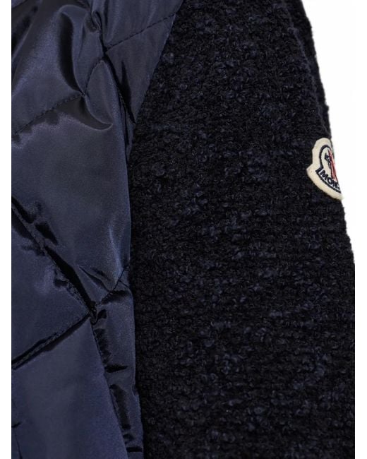 Moncler Blue Quilted Panelled Jacket