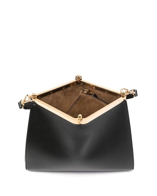 Borsa tote vela in pelle media di Etro in Black