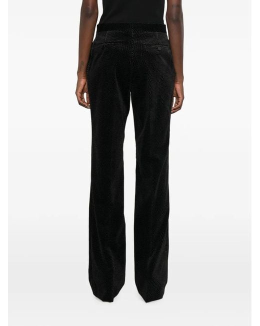 Tom Ford Black Polka-Dot Velvet Trousers