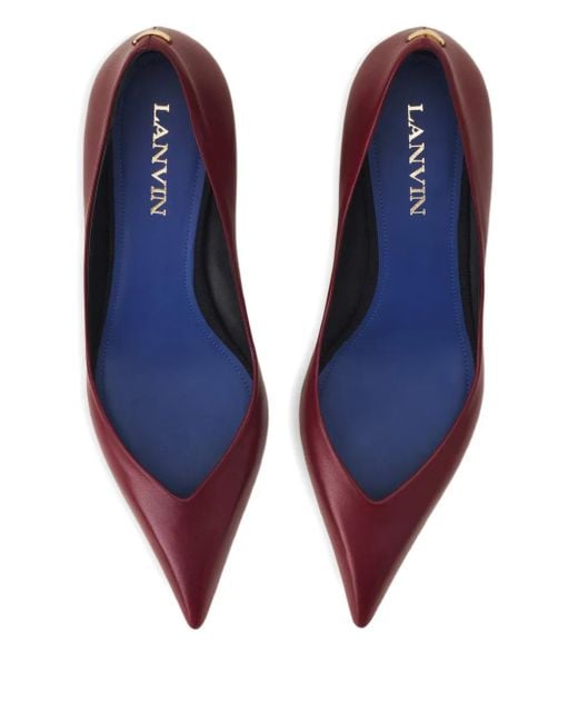 Escarpins À Talon Sculpté Lanvin en coloris Red