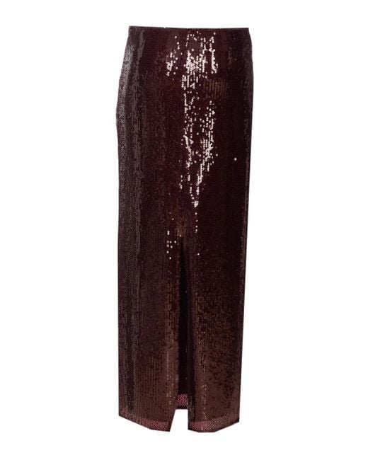 Patrizia Pepe Purple Long Sequin Skirt