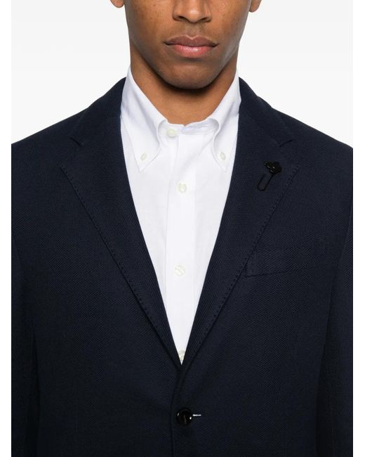 Lardini Blue Single-Breasted Blazer for men