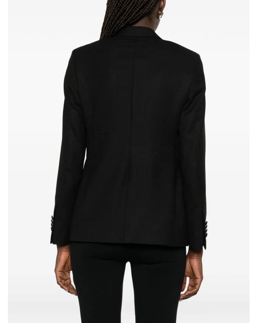Luigi Bianchi Black Double-Breasted Blazer