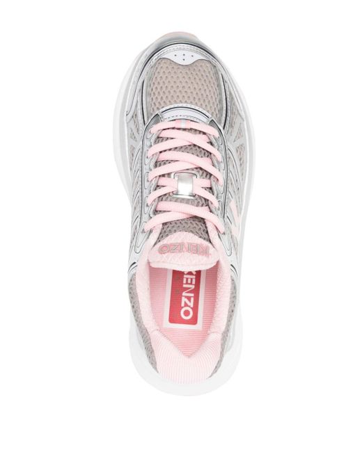 KENZO White Pace Panelled Sneakers