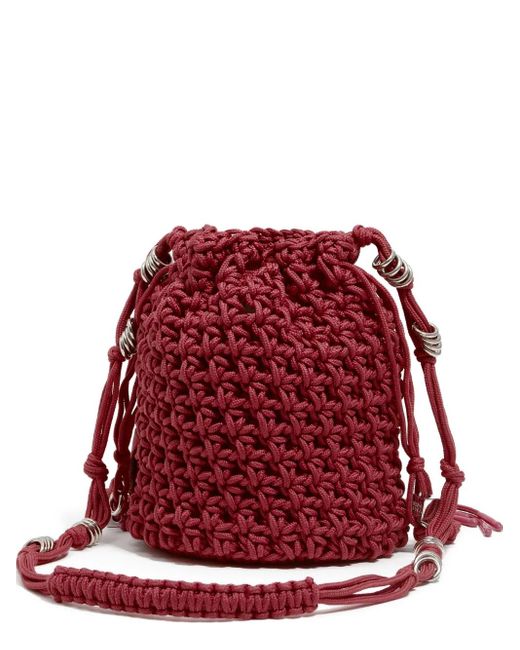 Bimba Y Lola Red Gehäkelte Beuteltasche