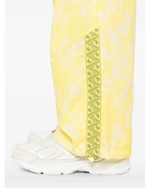 PUMA Yellow Logo-Patch Track Pants for men