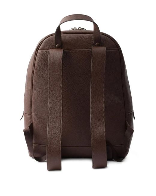 Sac À Dos En Cuir À Design Structuré Prada pour homme en coloris Brown