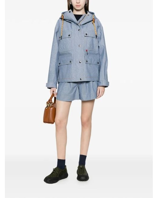 Moncler Blue Bezier Hooded Pocket Jacket