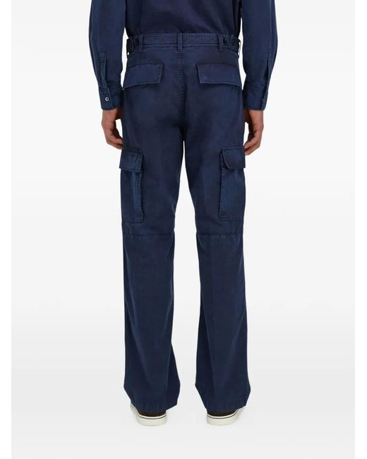 Ferragamo Blue Cargo Trousers for men
