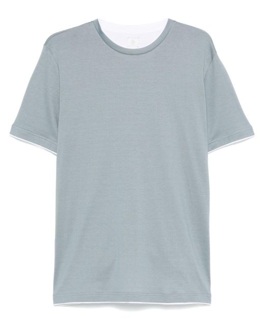 Eleventy Blue Cotton T-Shirt for men