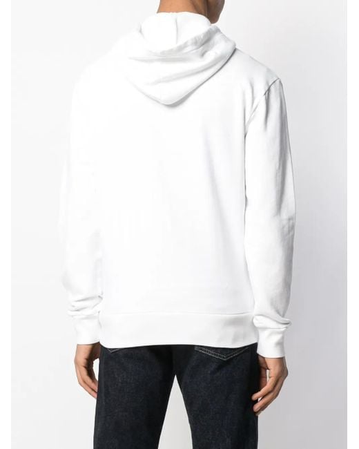 Maison Kitsuné White Maison Kitsuné Tricolour Fox Zip Hoody for men