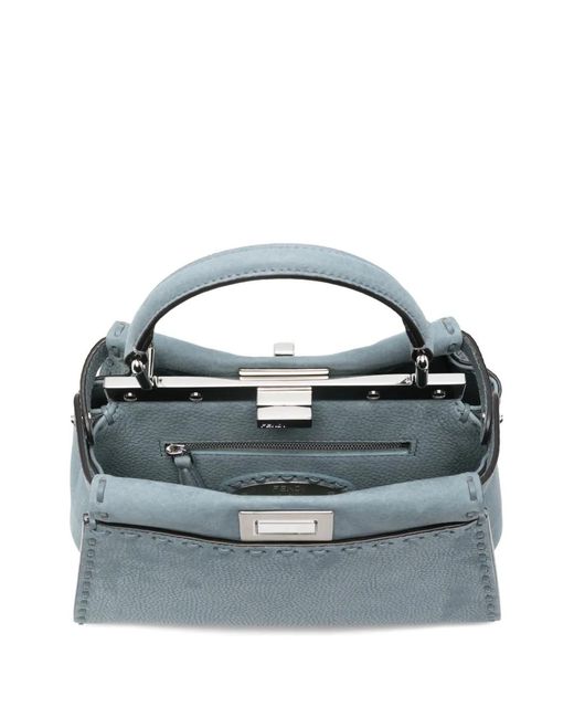 Peekaboo Mini Borsa di Fendi in Blue