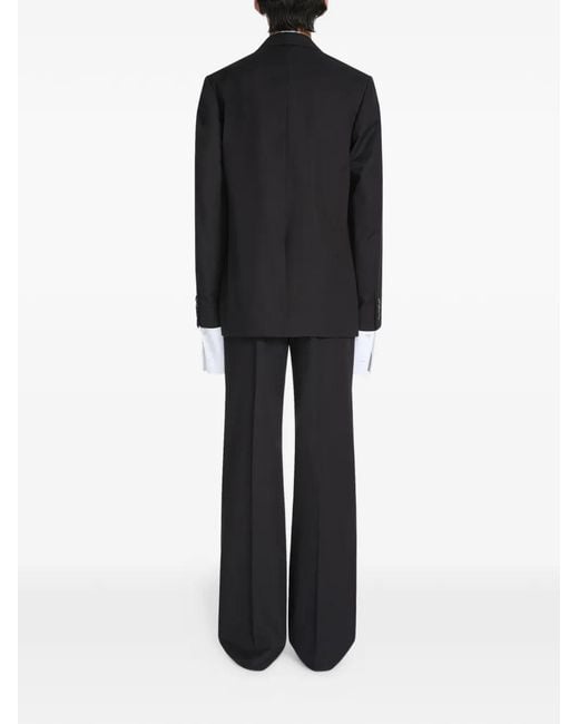 Dries Van Noten Black Flap-Pocket Single Breasted Suit for men