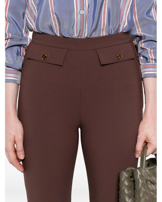 Pantalones con detalle de botones Elisabetta Franchi de color Brown