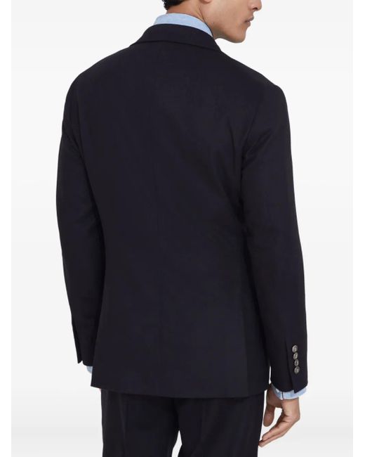 Brunello Cucinelli Black Double-Breasted Blazer for men