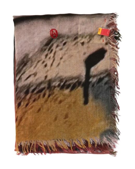 TALKING WALLS Brown Fringed Scarf
