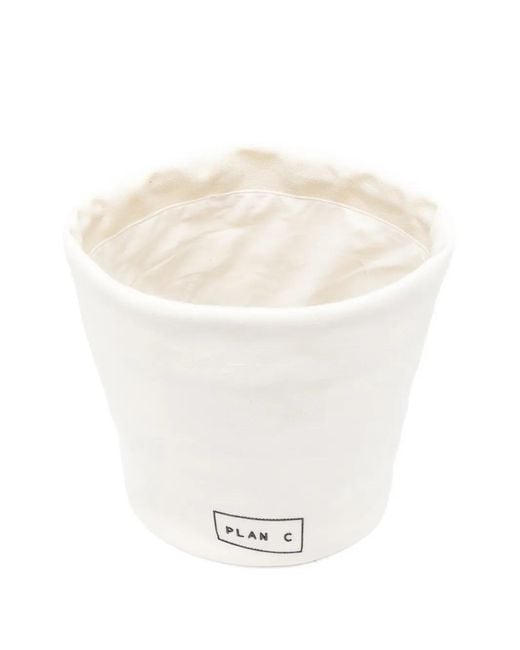 Plan C White Logo Bucket Bag