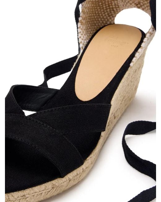 Castaner Black Espadrilles Mit Wedge-Absatz