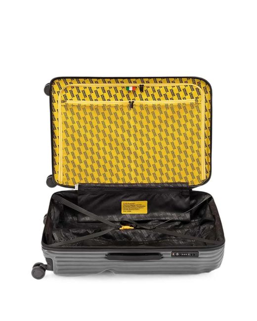 Crash Baggage Gray Large Stripe Suitcase