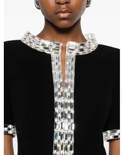 Jean Louis Sabaji Black Crêpe Maxi Dress