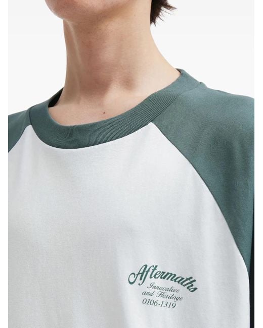 メンズ AFTERMATHS ラグランスリーブ ロングtシャツ Blue