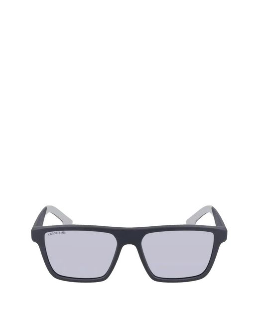 Lacoste Gray Rectangle-Frame Sunglasses for men