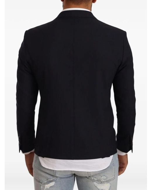 Domenico Tagliente Black Single-Breasted Notch-Lapel Blazer for men
