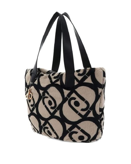 Liu Jo Black Logo-Print Shoulder Bag