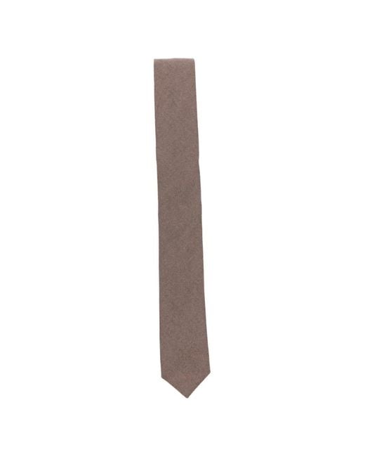 Eleventy White Brushed-Finish Tie for men