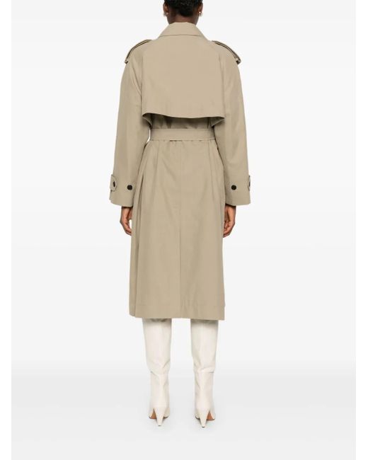 DUNST Natural Double-Breasted Trench Coat
