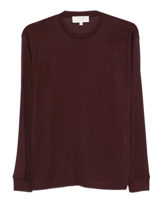 Studio Nicholson Purple Simmons Long-Sleeve T-Shirt