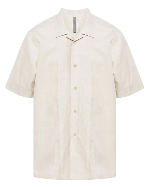 Eleventy White Bowling-Collar Short-Sleeve Shirt for men