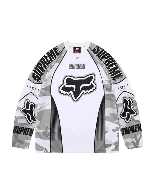 Supreme White X Fox Racing Sweatshirt for men