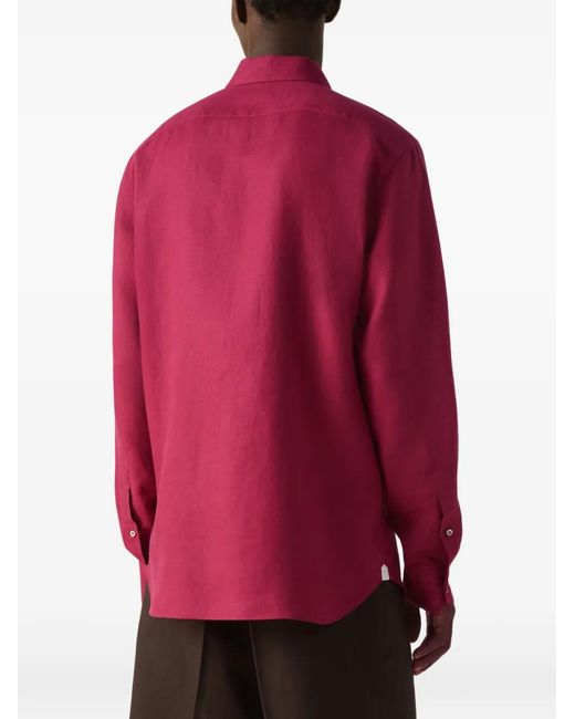 Zegna Red Oasi Linen Shirt for men