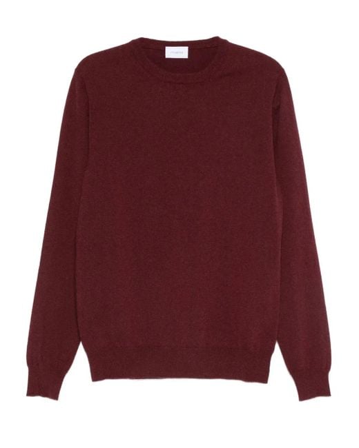 Malo Purple Cashmere Crew-Neck Sweater for men