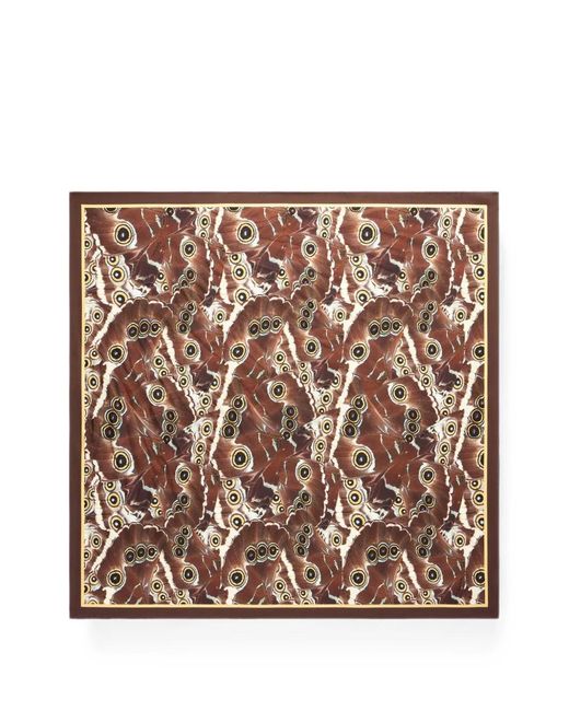 Roberto Cavalli Metallic Butterfly-Print Scarf